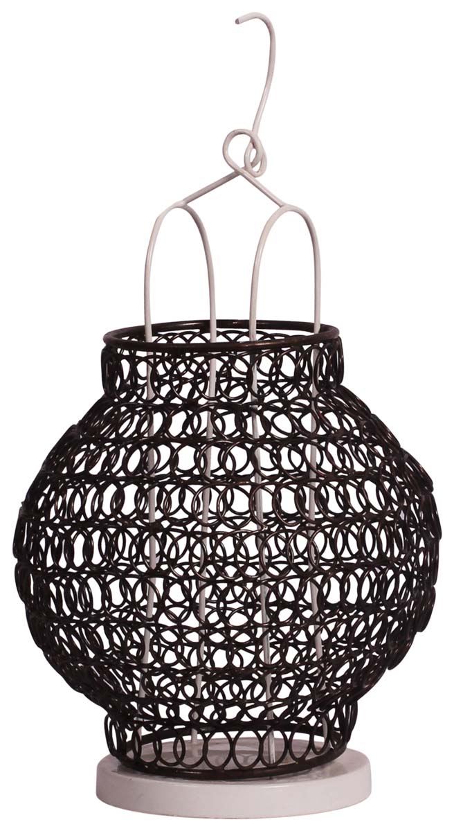 White & Dark Brown Votive Candle Holder – Cast in Iron  – Unique Tea-Light Candle Stands – Decorating Items – Home Décor - Buy in Bulk Wholesale